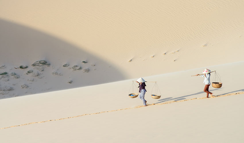 White sand dune in Mui Ne