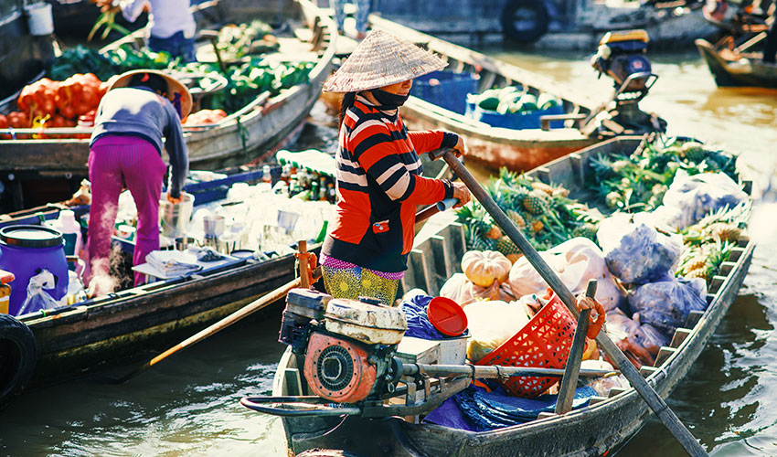 floating market - tan-phong-island---Mekong-Delta-Cai-Be-Tan-Phong