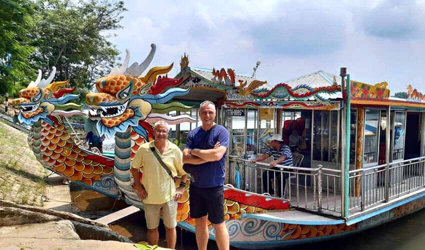 Hue city group tour - dragon boat