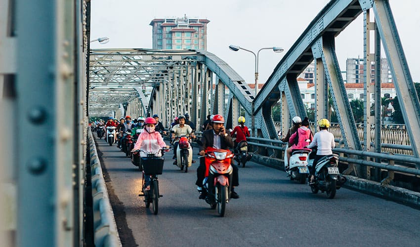 truong-tien-bridge-in-morning hue city tour by motorbike
