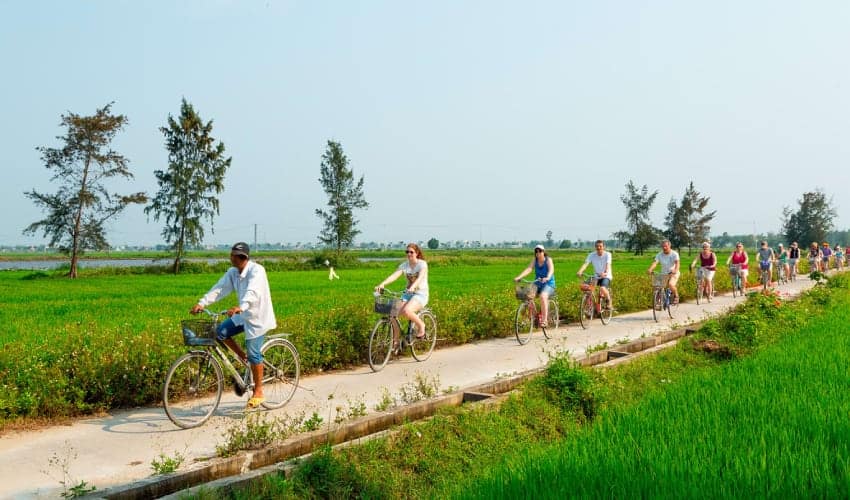 Thanh Toan Bridge by bike